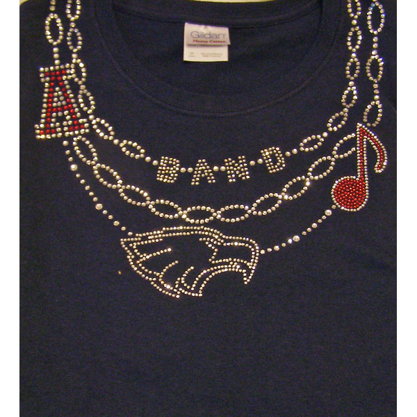 Allen Eagles Necklace Band Bling Shirt - Moonlight Threads