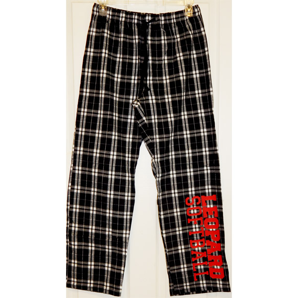LV + Leopards Black and White Flannel PJ Pants (DT1800